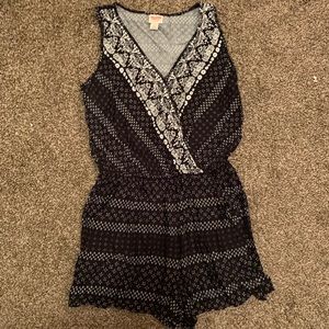 Black and a White Target Romper